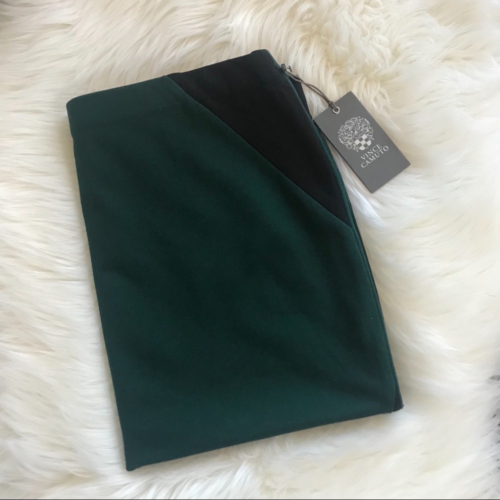 Vince Camuto Green and Black Pencil Skirt Size M - Picture 2 of 7